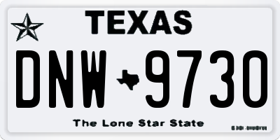 TX license plate DNW9730