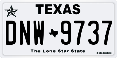TX license plate DNW9737