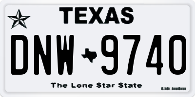 TX license plate DNW9740