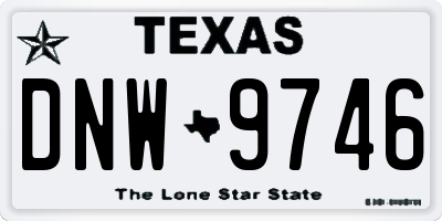 TX license plate DNW9746