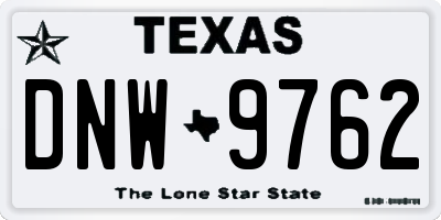 TX license plate DNW9762