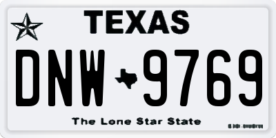 TX license plate DNW9769