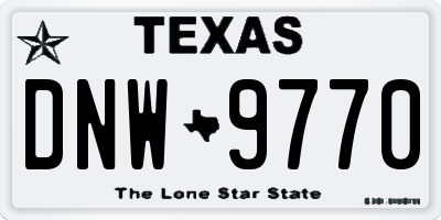 TX license plate DNW9770