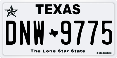 TX license plate DNW9775