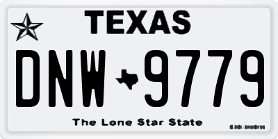 TX license plate DNW9779