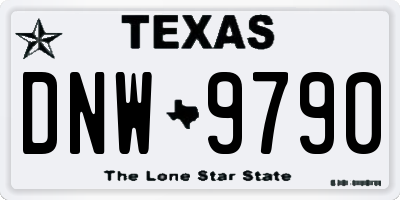 TX license plate DNW9790