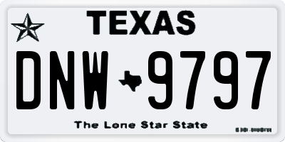 TX license plate DNW9797