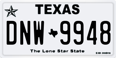 TX license plate DNW9948