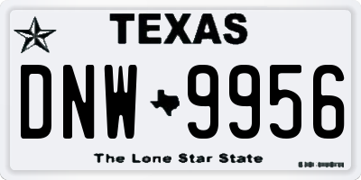 TX license plate DNW9956