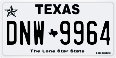 TX license plate DNW9964
