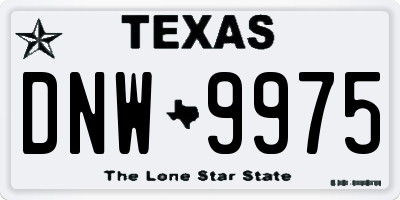 TX license plate DNW9975