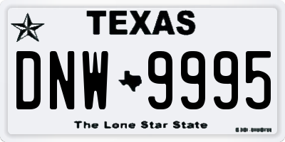 TX license plate DNW9995