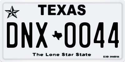 TX license plate DNX0044