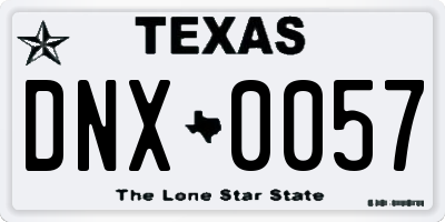 TX license plate DNX0057