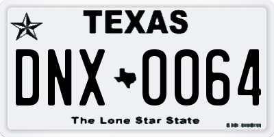 TX license plate DNX0064