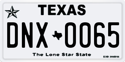 TX license plate DNX0065