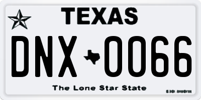 TX license plate DNX0066