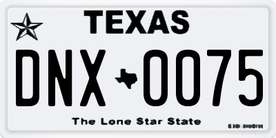 TX license plate DNX0075