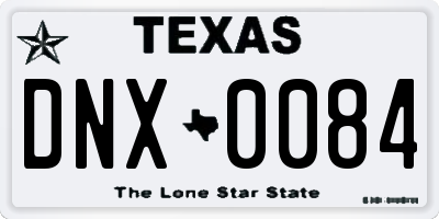 TX license plate DNX0084