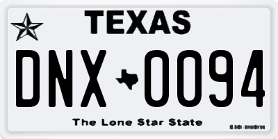 TX license plate DNX0094