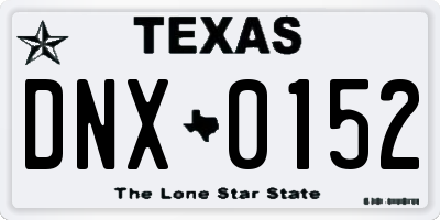 TX license plate DNX0152
