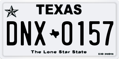 TX license plate DNX0157