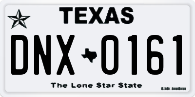 TX license plate DNX0161