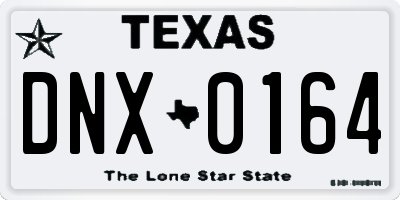 TX license plate DNX0164