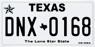 TX license plate DNX0168