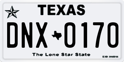 TX license plate DNX0170