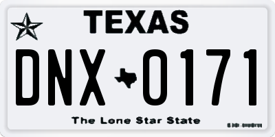 TX license plate DNX0171