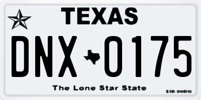 TX license plate DNX0175