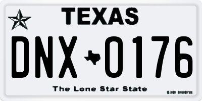 TX license plate DNX0176