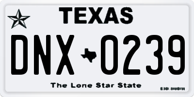 TX license plate DNX0239