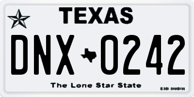 TX license plate DNX0242