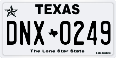 TX license plate DNX0249