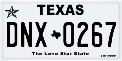 TX license plate DNX0267