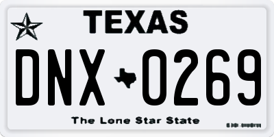 TX license plate DNX0269