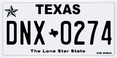TX license plate DNX0274