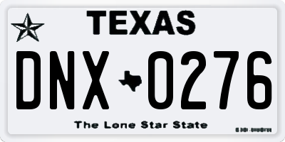 TX license plate DNX0276