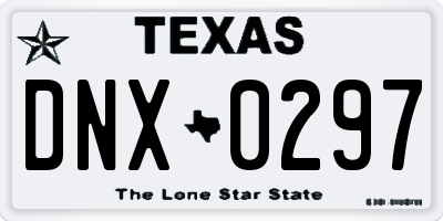 TX license plate DNX0297