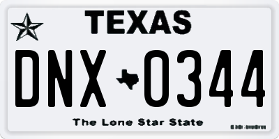 TX license plate DNX0344