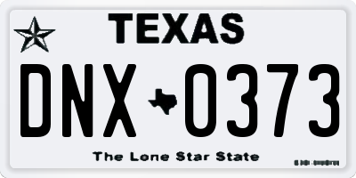 TX license plate DNX0373