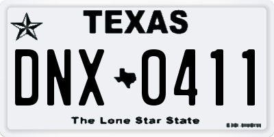TX license plate DNX0411