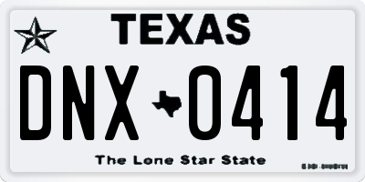 TX license plate DNX0414