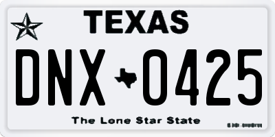 TX license plate DNX0425