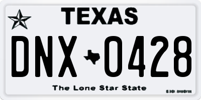 TX license plate DNX0428