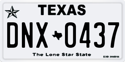 TX license plate DNX0437