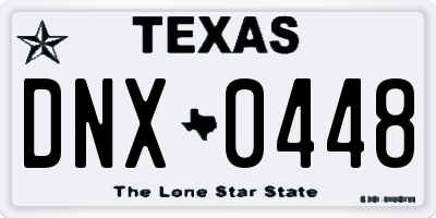 TX license plate DNX0448