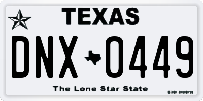 TX license plate DNX0449